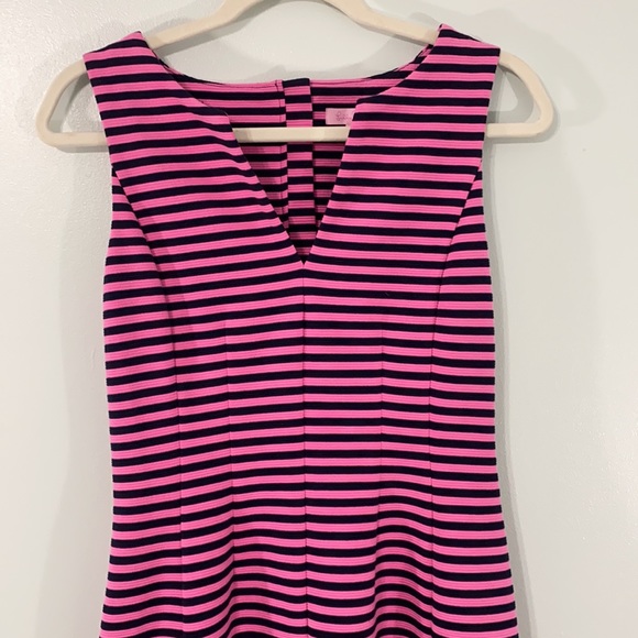 NWOT Lilly Pulitzer Brielle pink and blue striped sleeveless mini dress - Picture 5 of 9